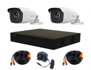 2 Camera Complete HiLook by Hikvision Kit: DVR, 2 x 4MP Bullet Cameras, Cables & PSU